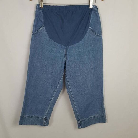 In Due Time Maternity Denim Capri Pants📌 - Picture 1 of 4
